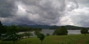 Stormy weather over the lake