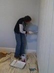 Evelyn painting one of the girls rooms