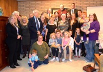 Part of the crowd at Mama Ruby's after the service