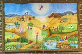 Picture on the wall of the sanctuary at FAUMC