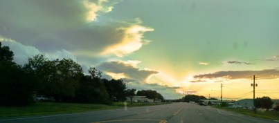 Driving into the sunset