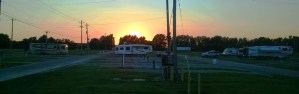 Sunset at the fairgrounds
