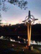 cross at sunset