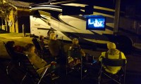 Movie night in the parking lot