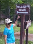 Mill Bluff Trail sign