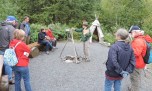 The volunteer at the visitor center giving a very interesting talk about the plants and history of the area