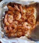 Lunch of steamed royal red shrimp